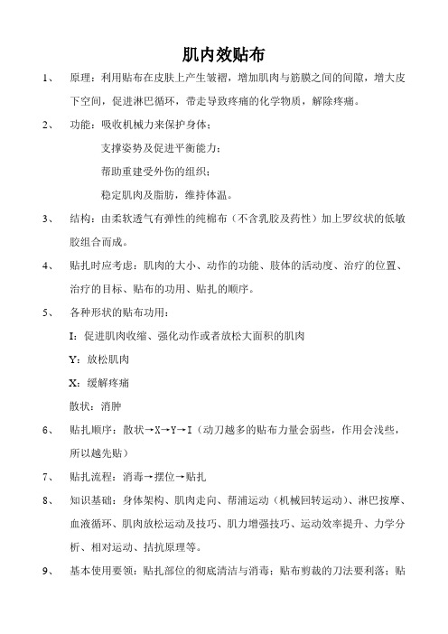 肌内效贴布简介