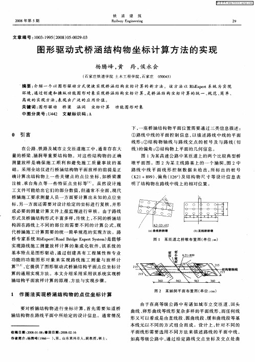 图形驱动式桥涵结构物坐标计算方法的实现
