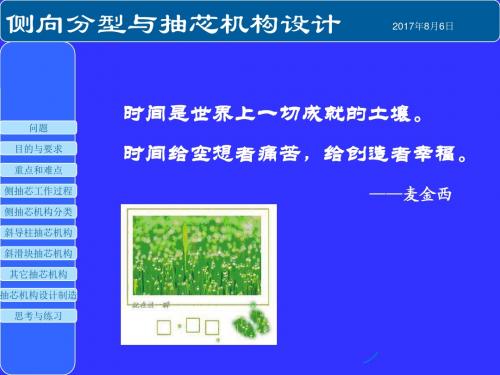 塑料模具设计3.9侧向分型与抽芯机构设计