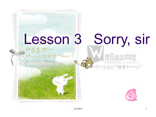 新概念英语第一册-Lesson3 Sorry,sir(谷风讲课)