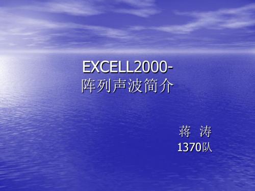 EXCELL2000-阵列声波