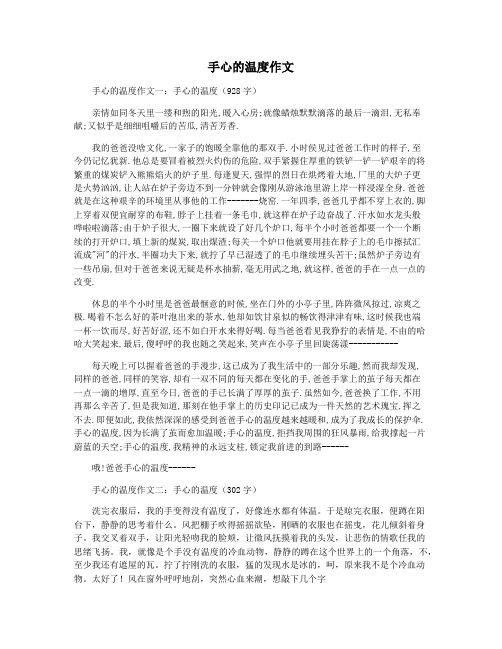 手心的温度作文