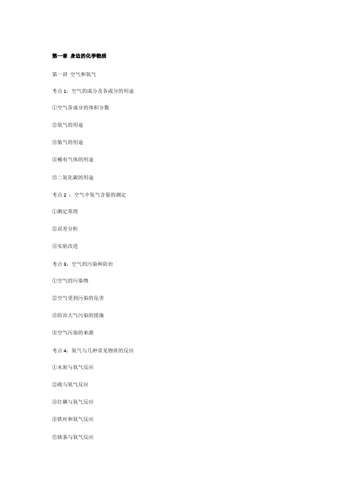 人教版初中化学知识点图谱(五个模块)(word文档物超所值)