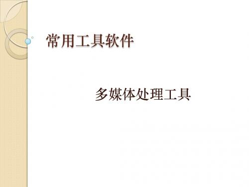 多媒体工具软件