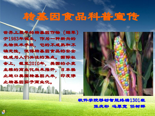 转基因食品科普宣传要点