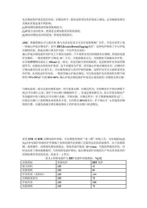 电炉偏心炉底出钢EBT