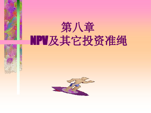 第八章 NPV及其它投资准绳