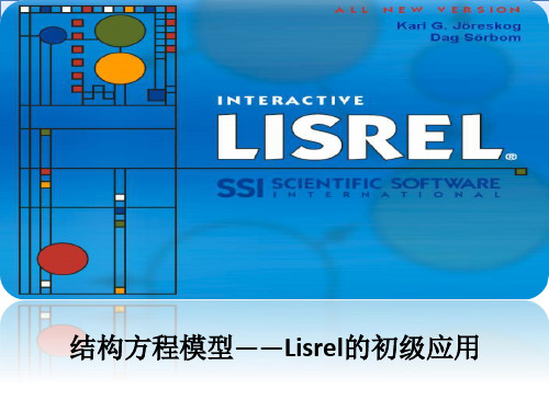 结构方程模型Lisrel的初级应用