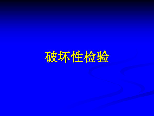 破坏性检验