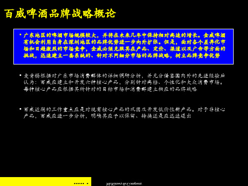 百威啤酒品牌定位及新产品开发建议书(ppt 39页)