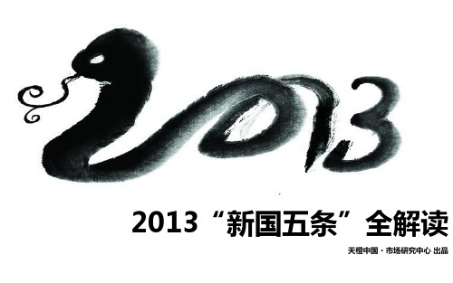 2013新国五条全解读3.6
