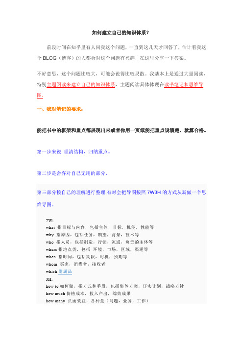 如何建立知识体系