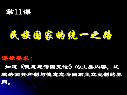 第11课民族国家的统一之路