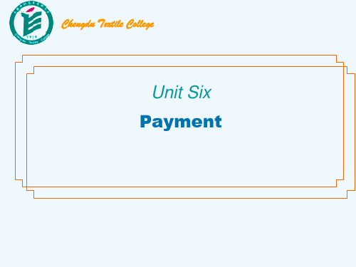 unit6  Terms of Payment