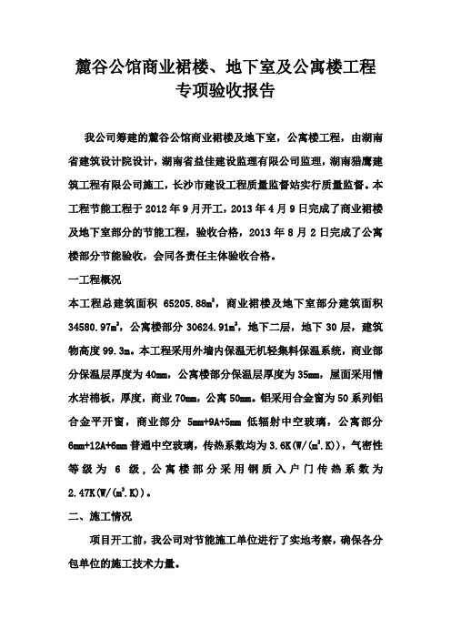 节能专项验收报告