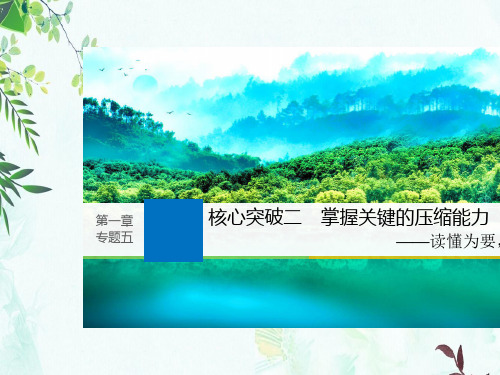 2019届高考一轮复习备考资料之语文(浙江专用)课件：第一章 语言文字的运用专题 专题五 核心突破二