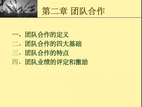 团队合作的PPT