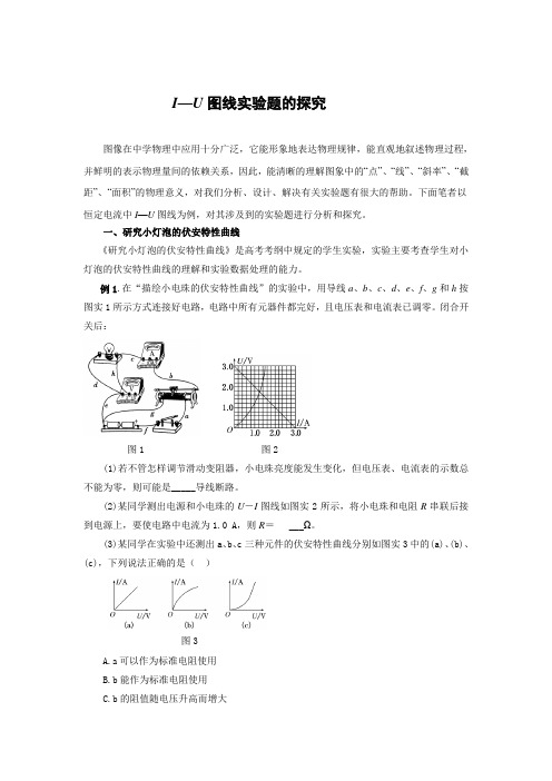 I—U图线实验题的探究