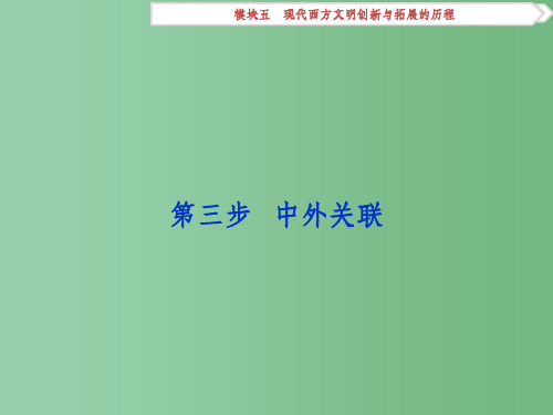 高考历史二轮总复习 第一部分 模块五 现代西方文明创新与拓展的历程 第三步 中外关联课件
