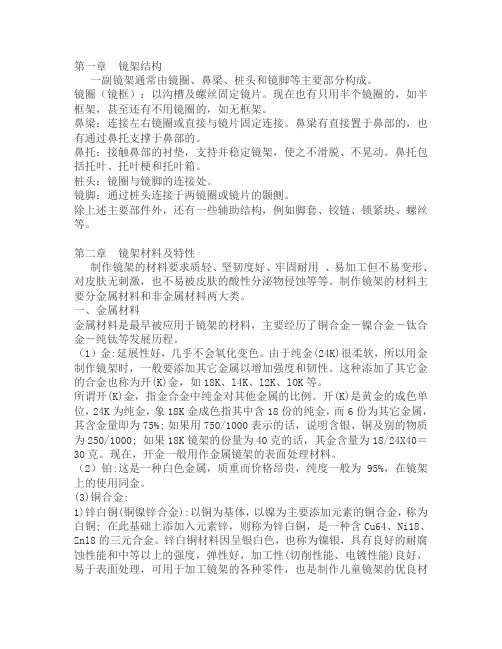 眼镜镜架结构1
