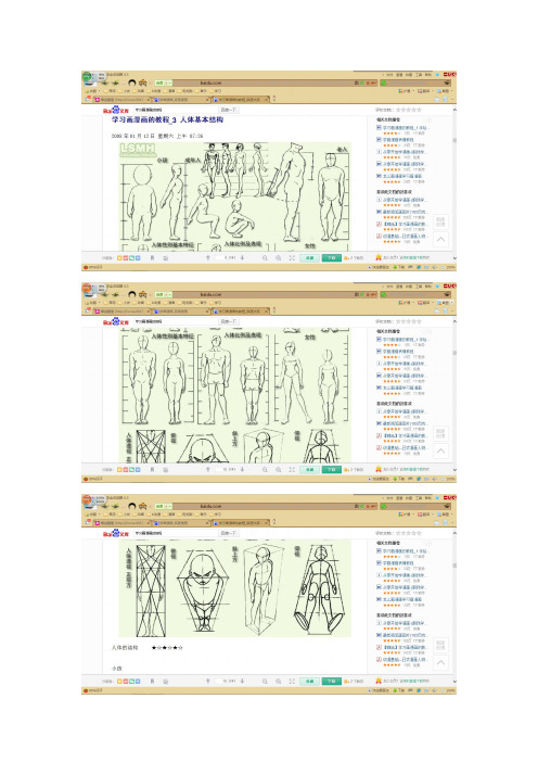 漫画人体结构