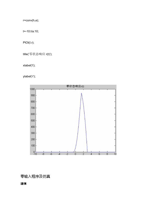 MATLAB仿真之连续时间LTI系统仿真和时域分析