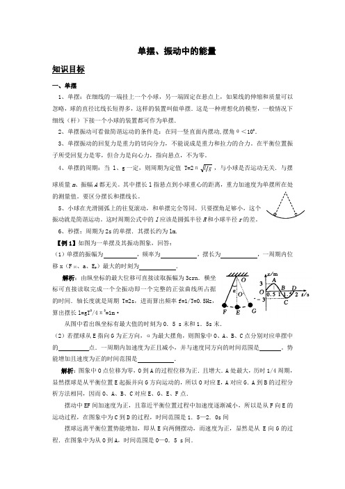 单摆、振动中的能量