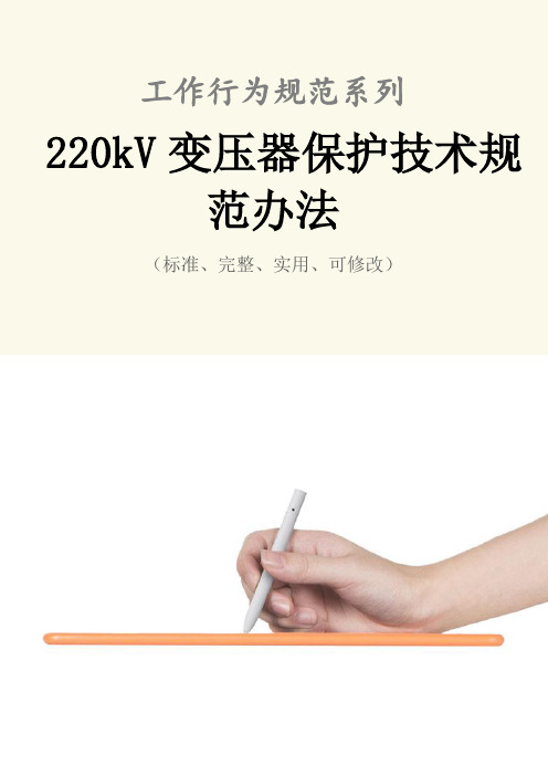 220kV变压器保护技术规范办法