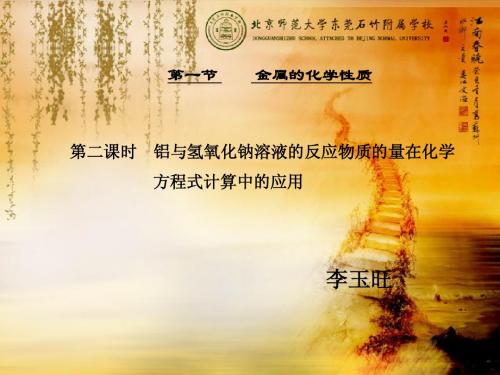s3.1第二课时铝与氢氧化钠的反应物质的量在化学方程式的应用