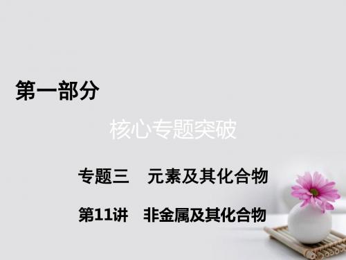(通用版)2017高考化学二轮温习 第1部分 核心突破 专题3 元素及其化合物 第11讲 非金属及其化合物讲义