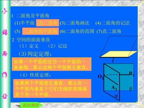 二面角及面面垂直(13)精选教学PPT课件