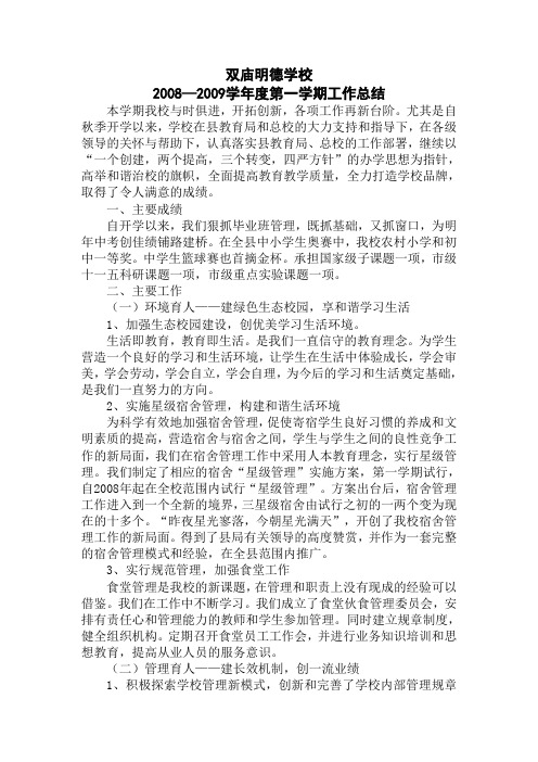 08-09工作总结上