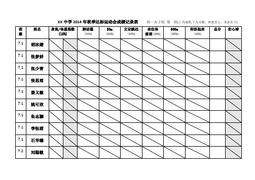 XX中学秩序册模板