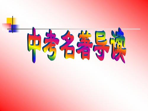 名著阅读专题复习用.ppt课件