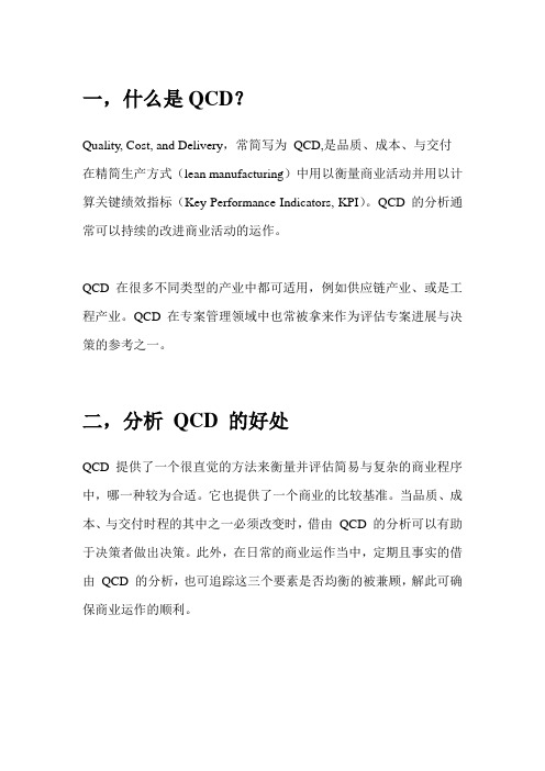 QCD意义探讨