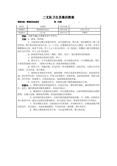 臀部肌肉注射法