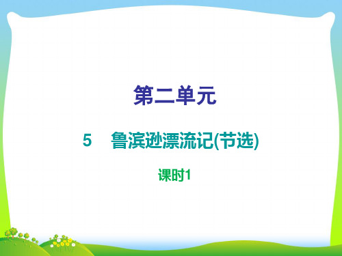 人教部编版六年级下册语文习题课件-5鲁滨逊漂流记(节选) (共15张PPT)