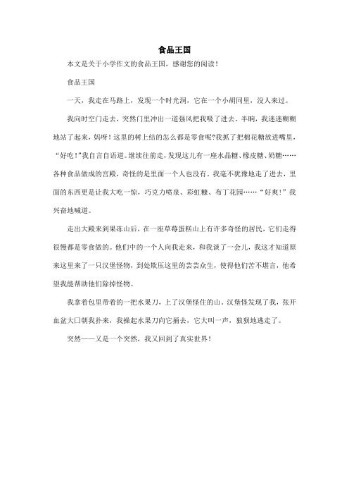 食品王国_小学作文_2