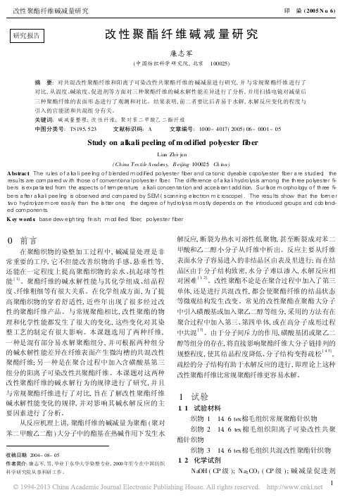 改性聚酯纤维碱减量研究_廉志军