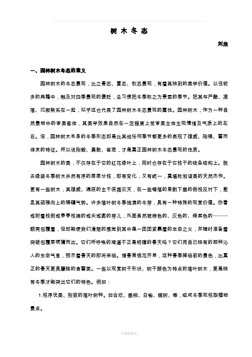 植物冬态识别