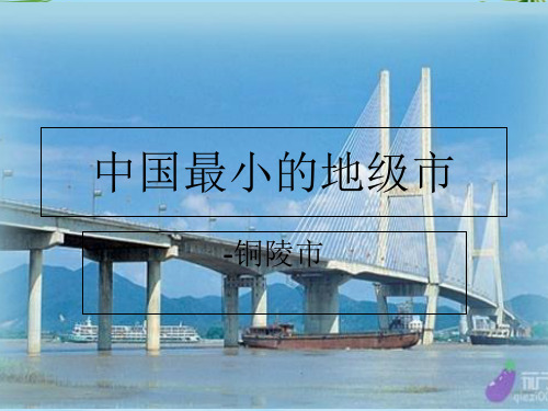 铜陵规划分析PPT资料全面版