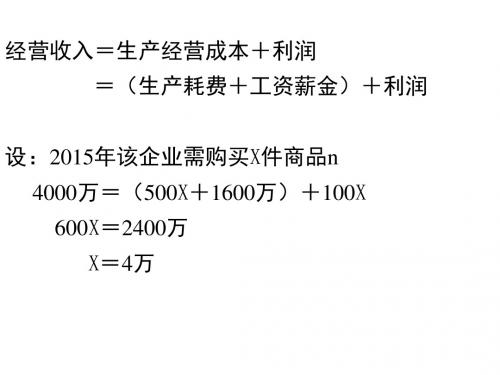 经济计算题