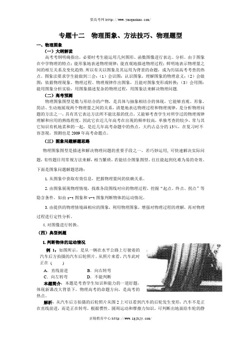 高考物理物理图象、方法技巧、物理题