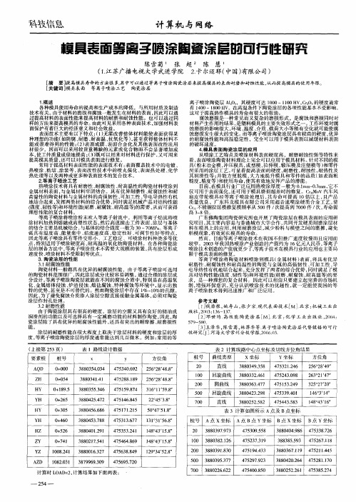 模具表面等离子喷涂陶瓷涂层的可行性研究