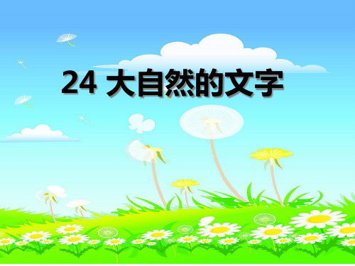 24大自然的文字第二课时PPT课件