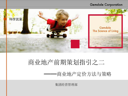 金地地产商业地产前期策划指引之二(价格篇