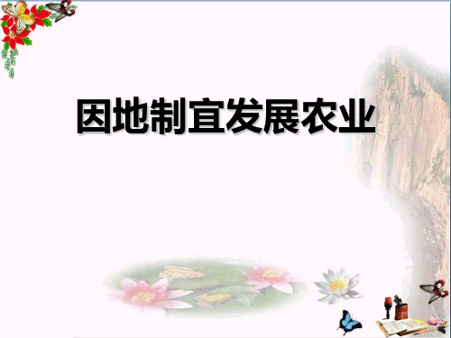 因地制宜发展农业 PPT