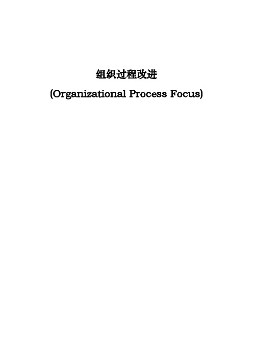 组织过程改进(OPF)