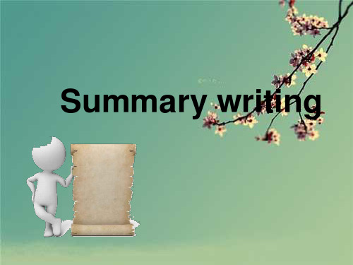 新高考作文概要写作Summary Writing Unit1 The Renaissance.ppt