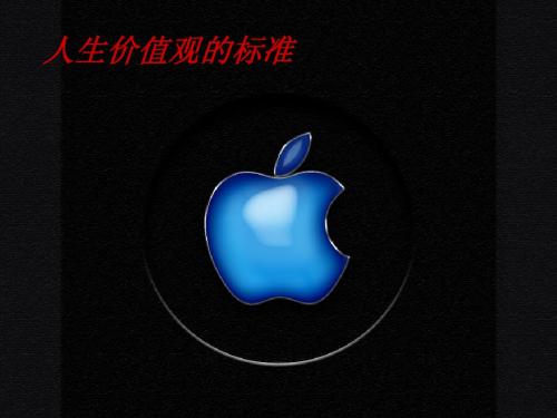 人生价值观的标准